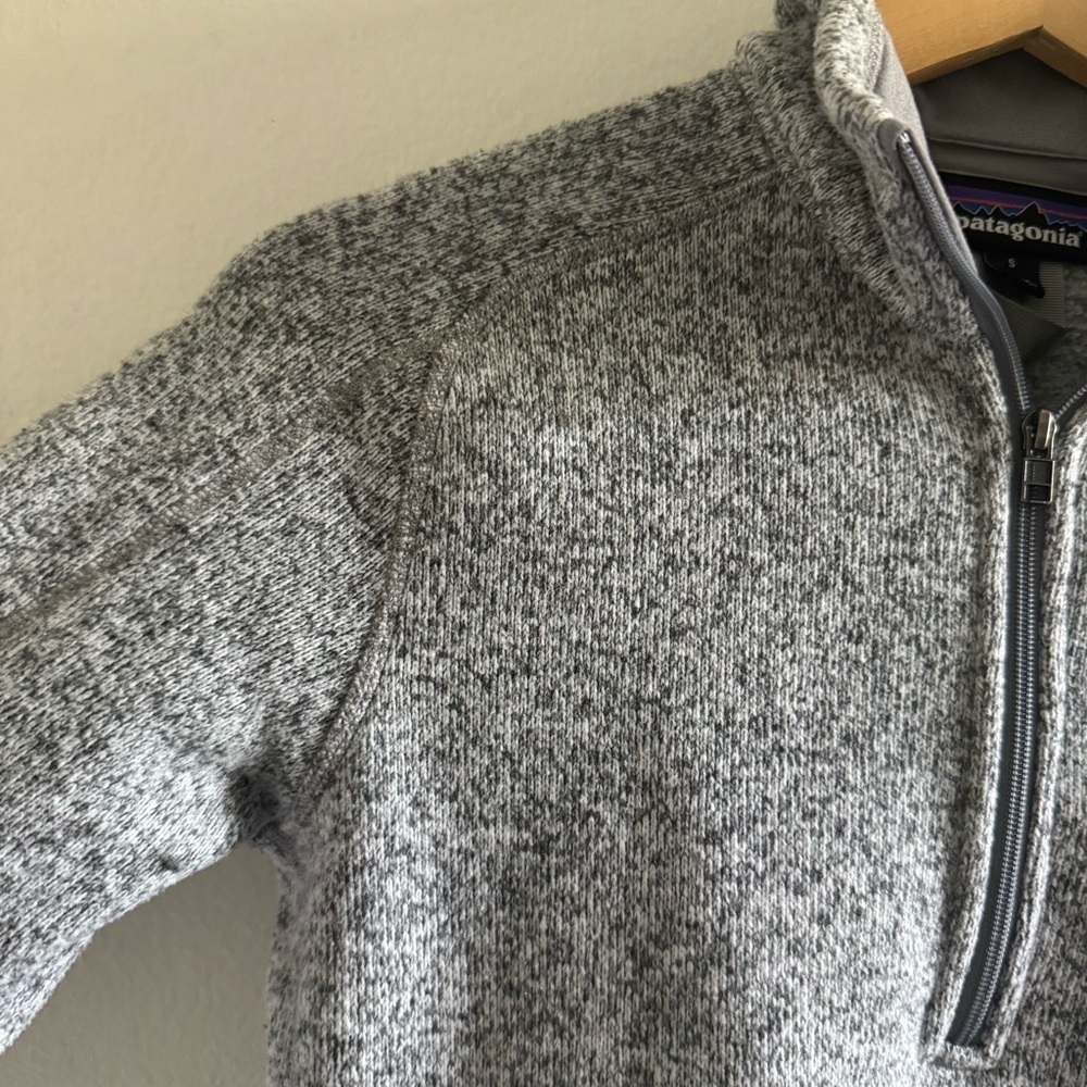 Patagonia Better Sweater Heather Gray Pullover Quarter Zip Jacket size Small - Picture 7 of 10